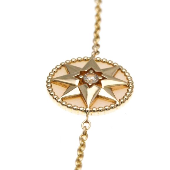 DIOR 18k Rose Gold Diamond Charm Bracelet - Picture 6 of 11